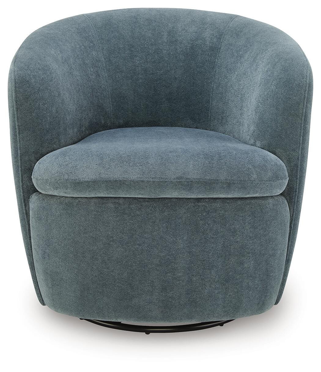 Leemont Mist Swivel Accent Chair by Ashley at Eve Furniture