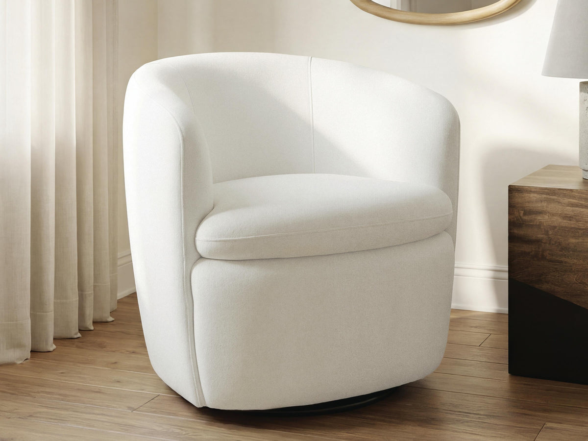 Leemont Snow Swivel Accent Chair by Ashley at Eve Furniture
