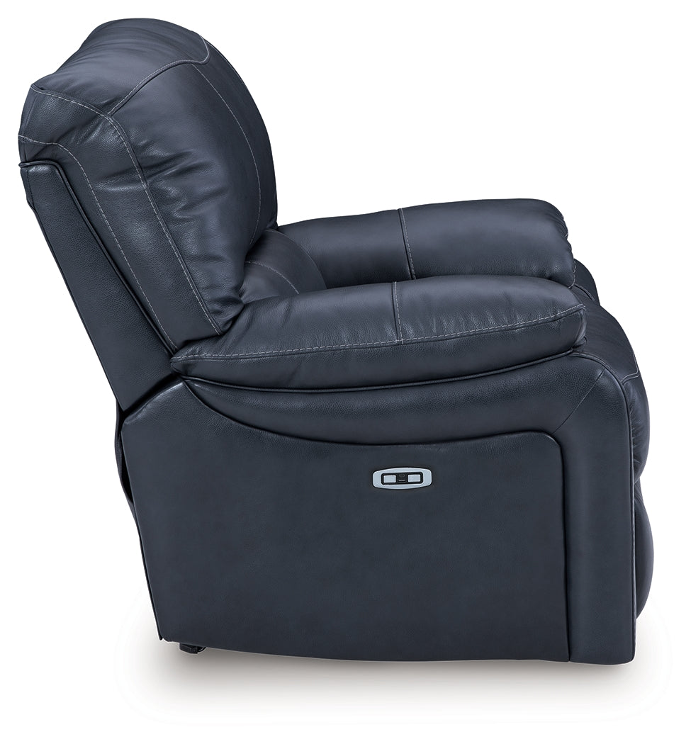 Leesworth Ocean Power Reclining Set by Ashley at Eve Furniture