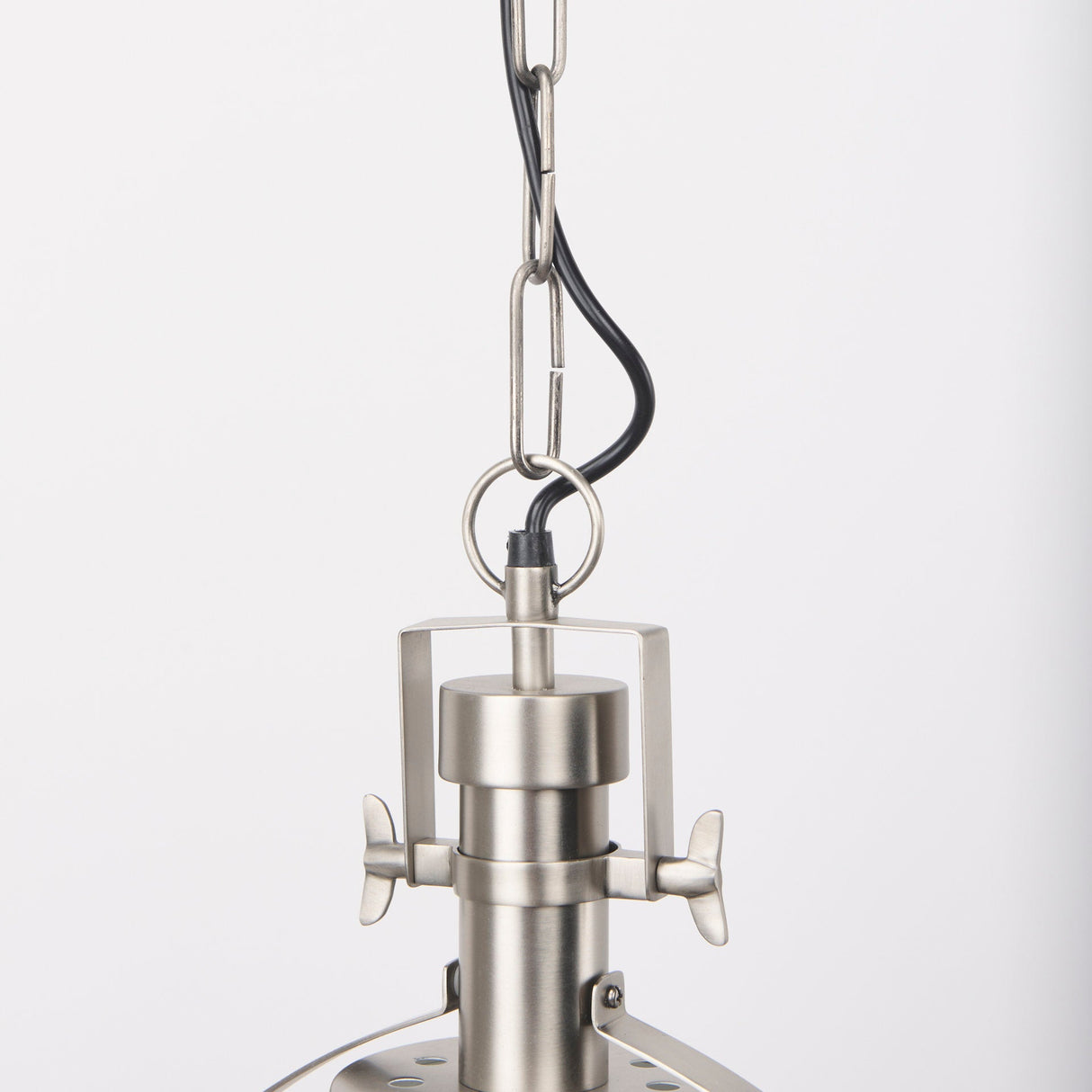 Leighton 15.0L x 15.0W x 20.0H Antique Nickel Pendant Light by Mercana at Eve Furniture