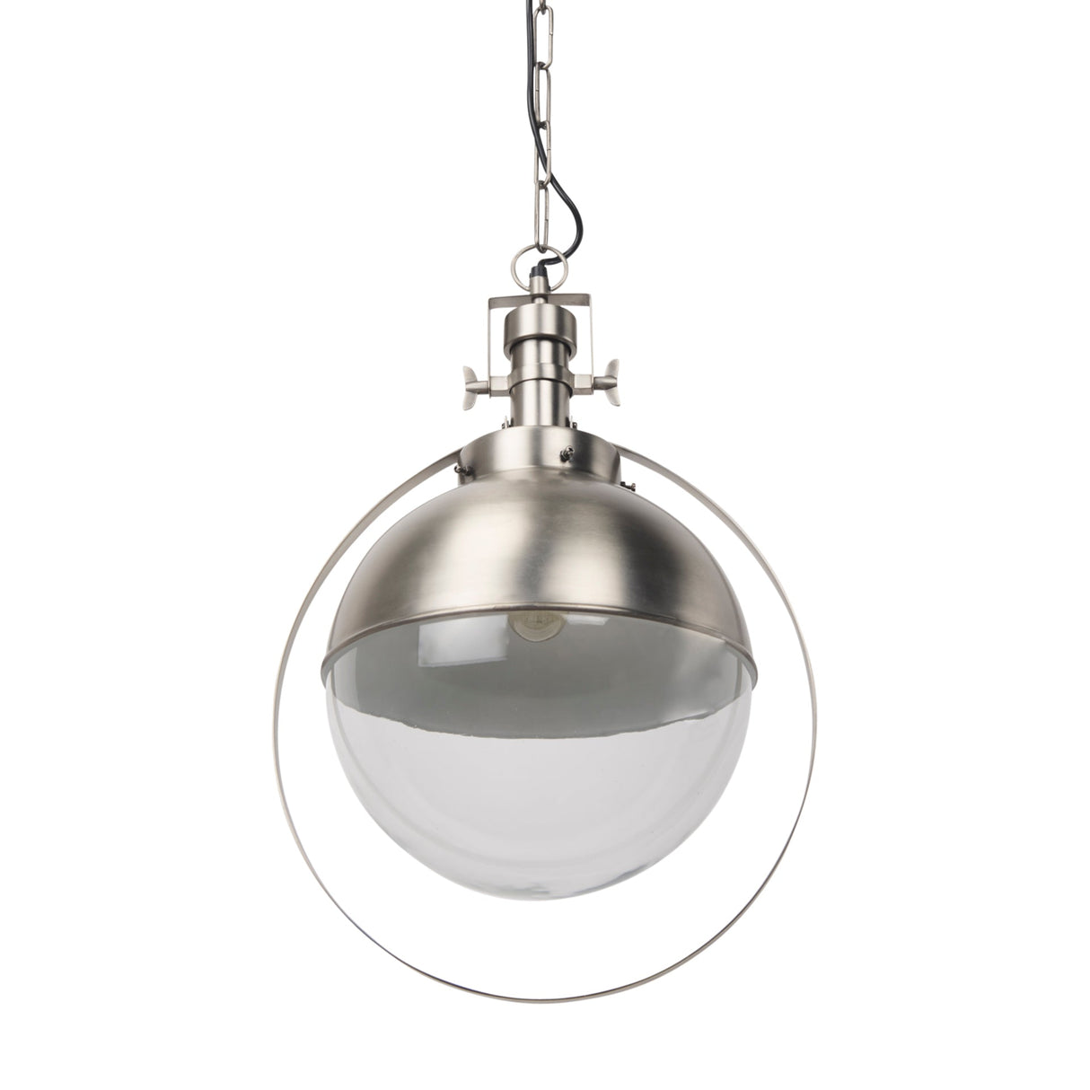 Leighton 15.0L x 15.0W x 20.0H Antique Nickel Pendant Light by Mercana at Eve Furniture