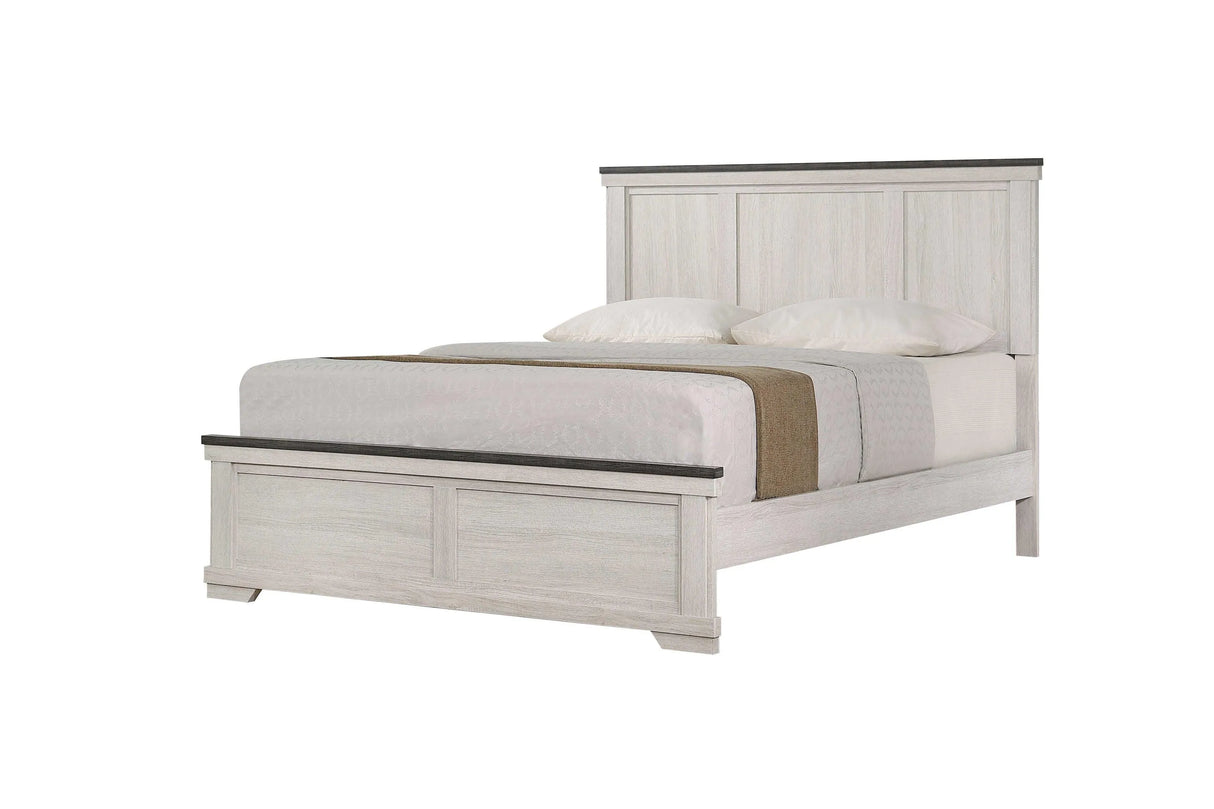 Leighton Cream and Brown Panel Bedroom Set by Crown Mark at Eve Furniture