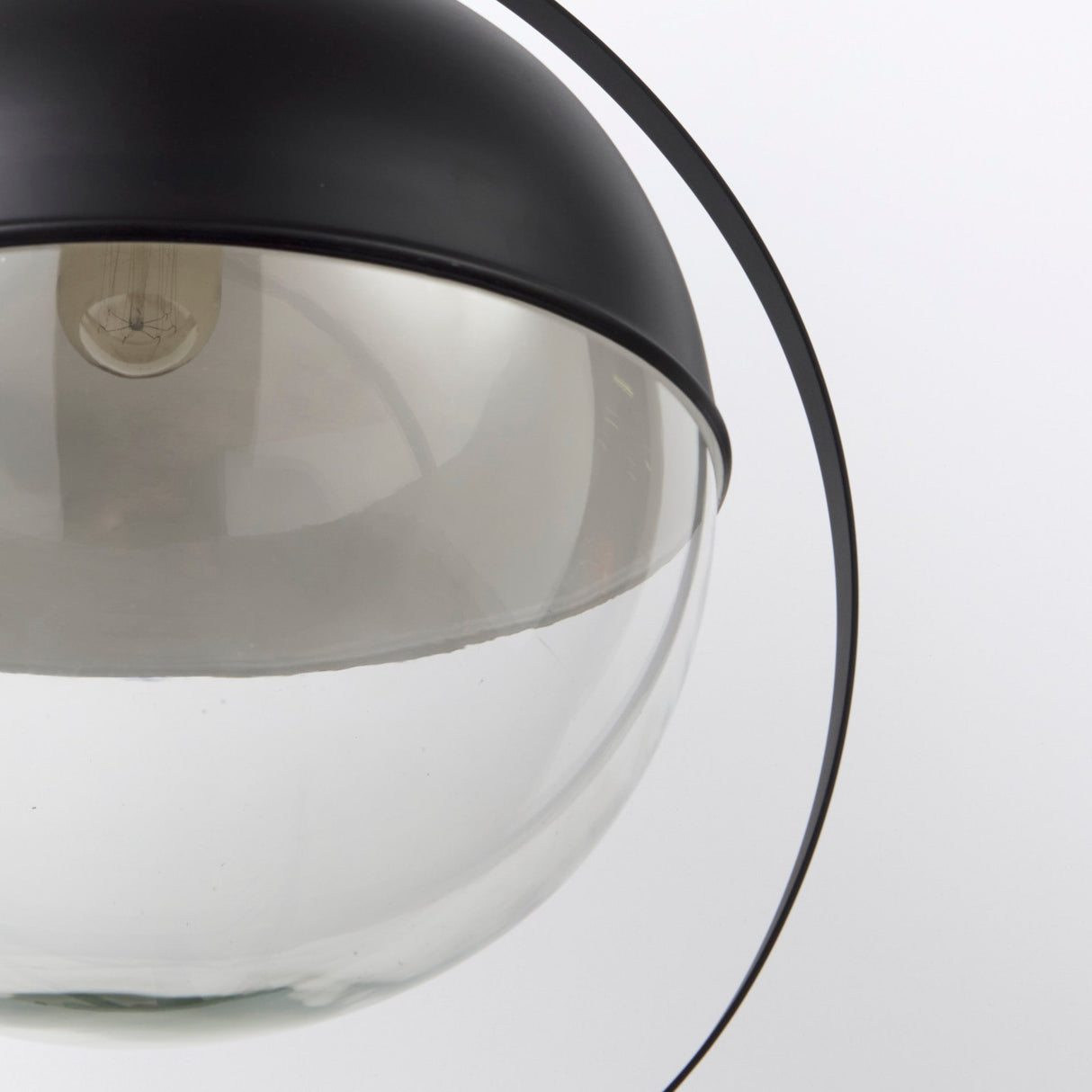 Leighton II 15x20 Black Metal Spherical Pendant Light by Mercana at Eve Furniture