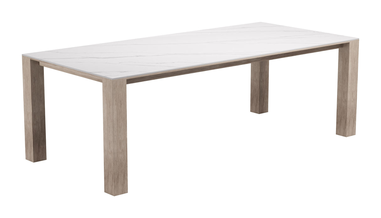 Leilani White Outdoor Rectangular Dining Table by Zuomod at Eve Furniture