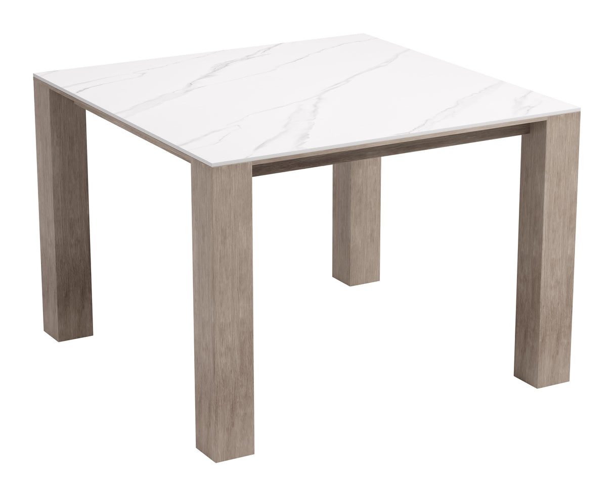 Leilani White Outdoor Square Dining Table (42") by Zuomod at Eve Furniture