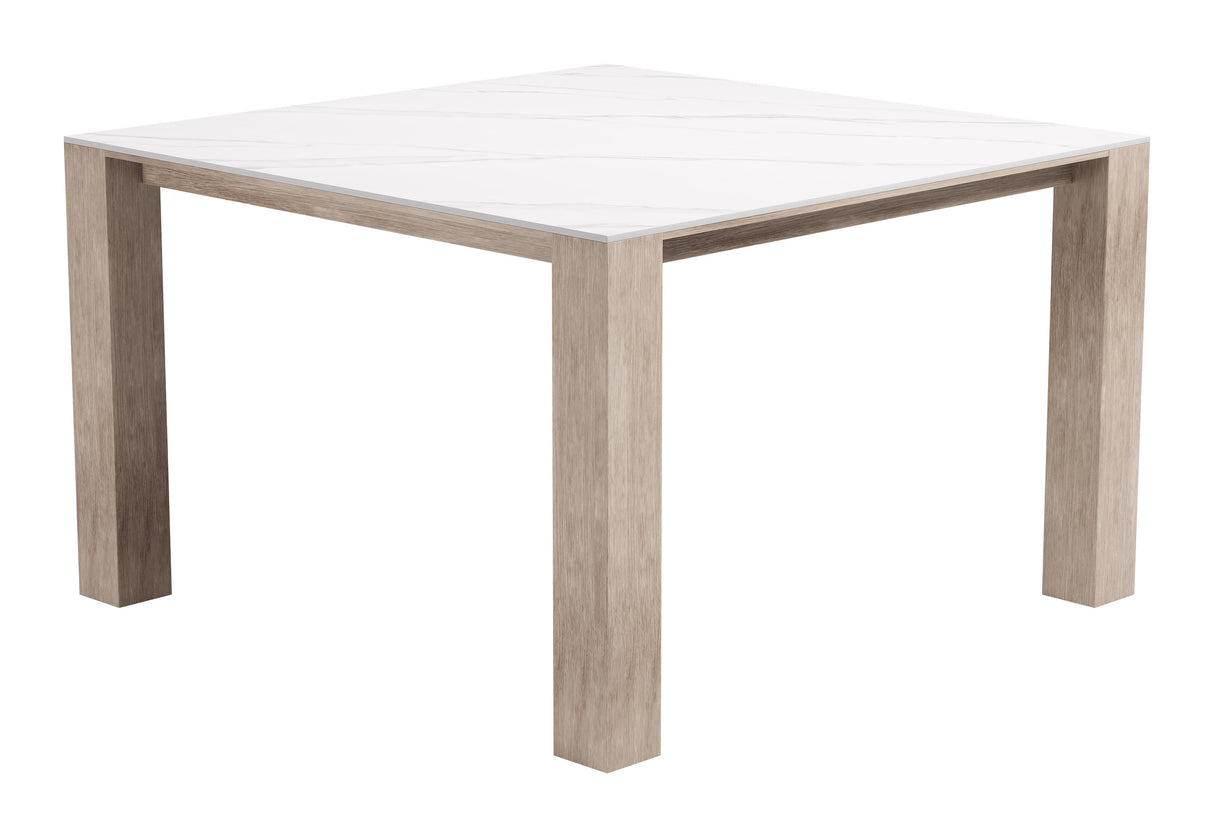 Leilani White Outdoor Square Dining Table (48") by Zuomod at Eve Furniture