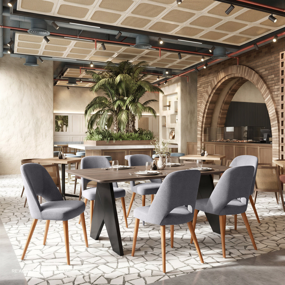 Leith Gray Dining Chair (Set of 2) by Zuomod at Eve Furniture