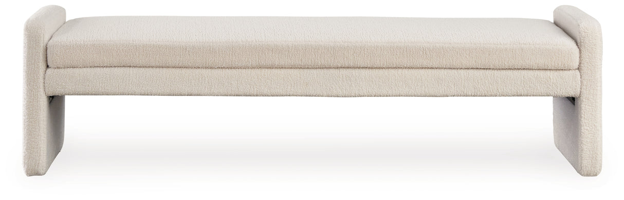 Lembertson Ecru Accent Bench by Ashley at Eve Furniture