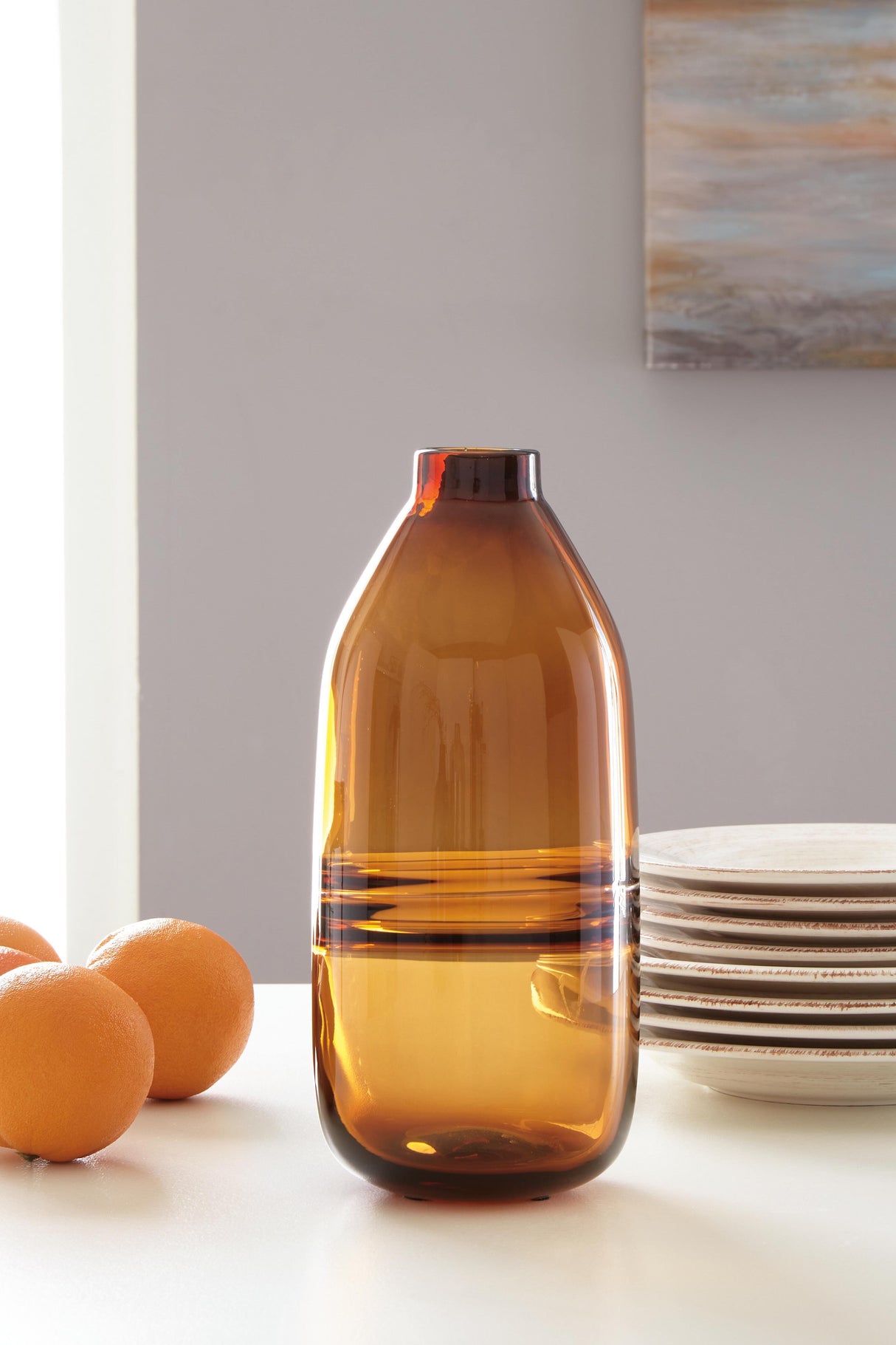 Lemmitt Amber Vase by ASHLEY FURNITURE at Eve Furniture