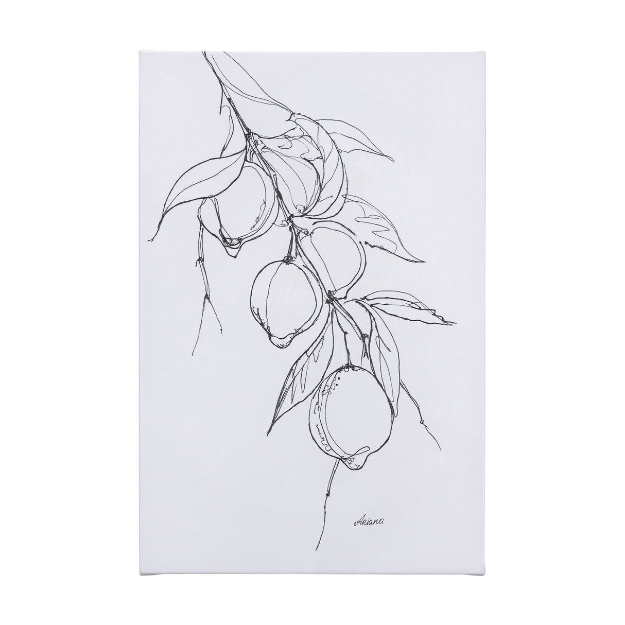 Lemon Branch I by Mercana Studio a Hand Embellished Textured Canvas by Mercana at Eve Furniture