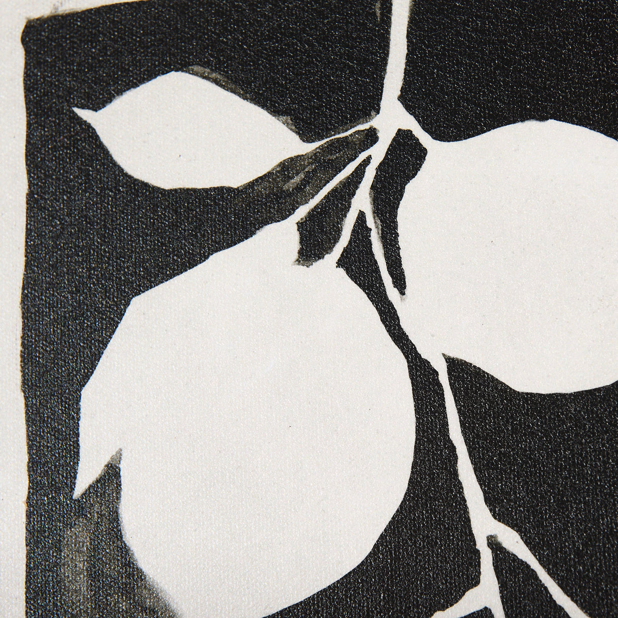 Lemon Branch Silhouette by Mercana Studio a Hand Embellished Textured Framed Art Print by Mercana at Eve Furniture