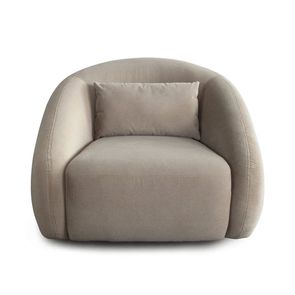 Lena Fawn Fabric Swivel Accent Chair by Diamond Sofa at Eve Furniture