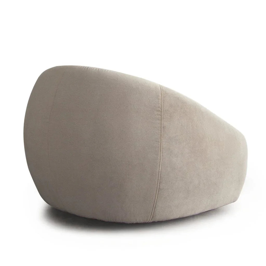 Lena Fawn Fabric Swivel Accent Chair by Diamond Sofa at Eve Furniture