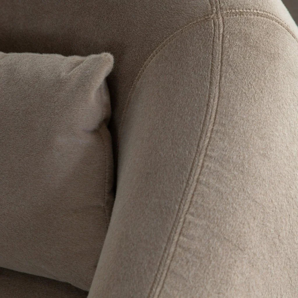 Lena Fawn Fabric Swivel Accent Chair by Diamond Sofa at Eve Furniture