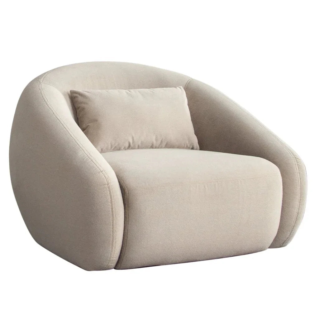 Lena Fawn Fabric Swivel Accent Chair by Diamond Sofa at Eve Furniture