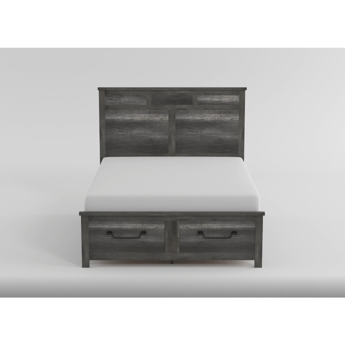 Lenior Gray California King Platform Bed with Footboard Storage by Homelegance at Eve Furniture
