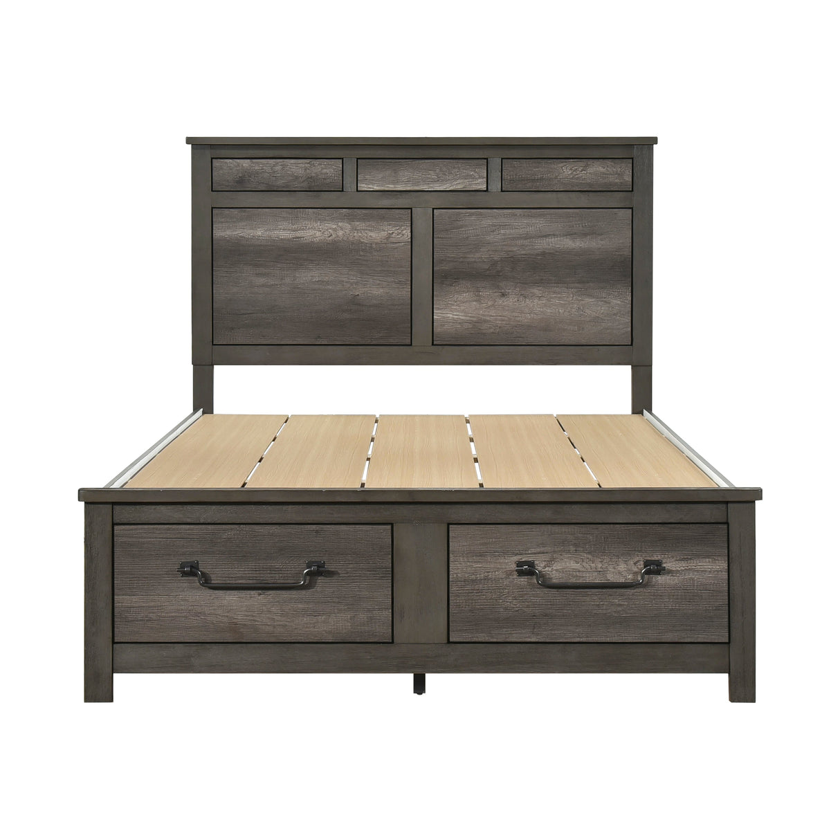 Lenior Gray King Storage Platform Bed by Homelegance at Eve Furniture