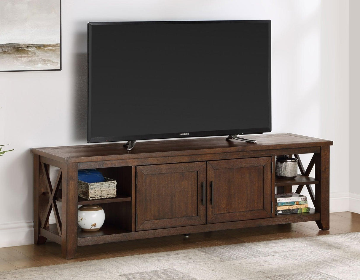 Lenka Brown 64-inch TV Stand by Steve Silver at Eve Furniture