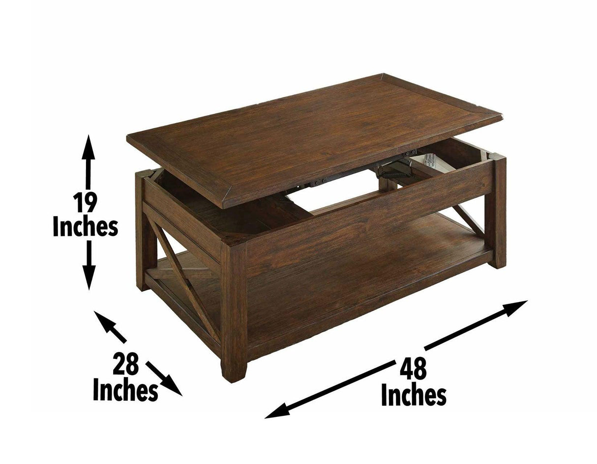 Lenka Lift Top Cocktail Tablew/Casters by Steve Silver at Eve Furniture