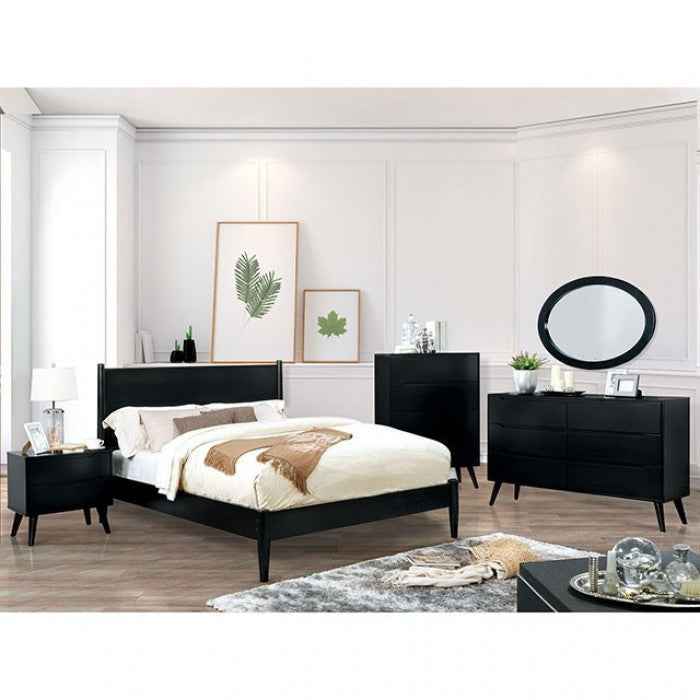 Lennart Black 4-Piece Twin Bedroom Set by Furniture of America at Eve Furniture