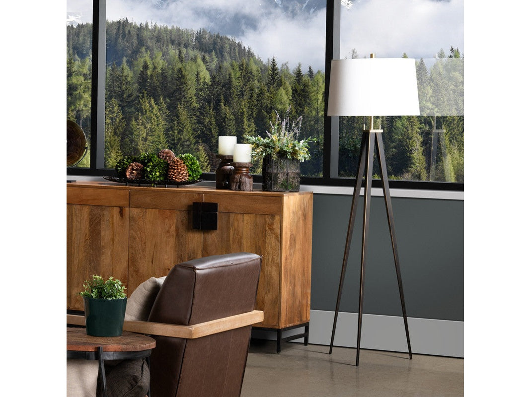 Lennon Bronze/Gold Floor Lamp by Crestview at Eve Furniture