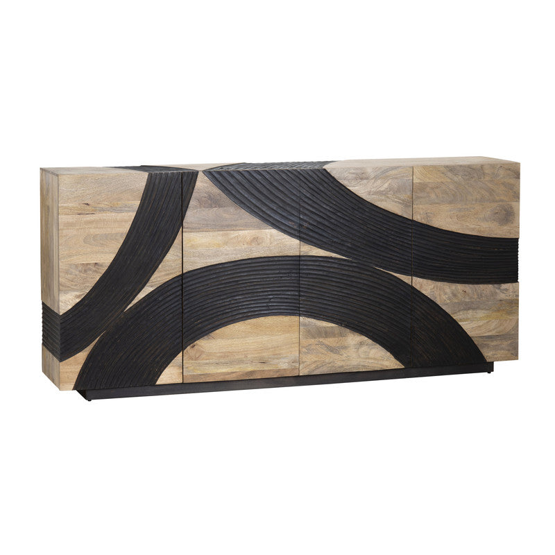 Lennox Brown Four-Door Sideboard by Crestview at Eve Furniture