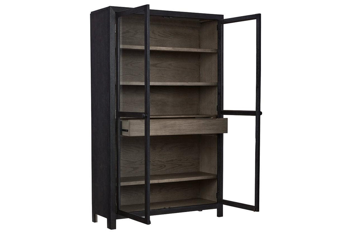 Lenston Black/Gray Accent Cabinet by Ashley at Eve Furniture
