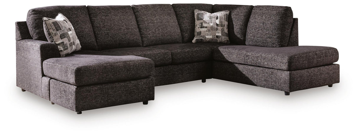 Lentiz Onyx 2-Piece Sectional with Chaise by Ashley at Eve Furniture