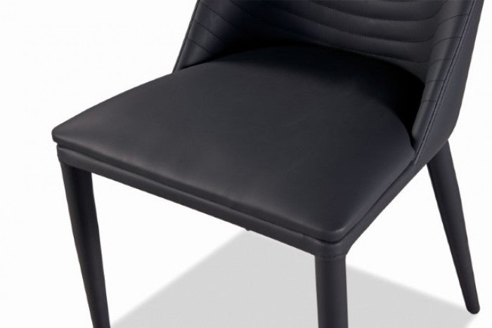 Lenvik Black/White Side Chair Set of 2 by Furniture of America at Eve Furniture