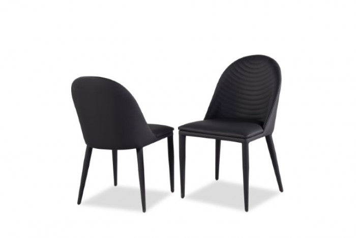 Lenvik Black/White Side Chair Set of 2 by Furniture of America at Eve Furniture