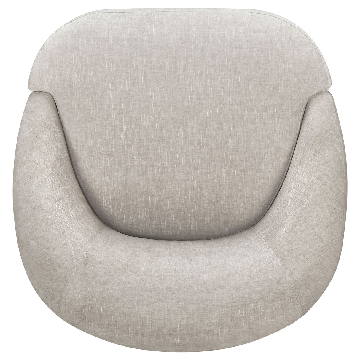 Leon Beige Chenille Upholstered Swivel Accent Chair by Coaster at Eve Furniture