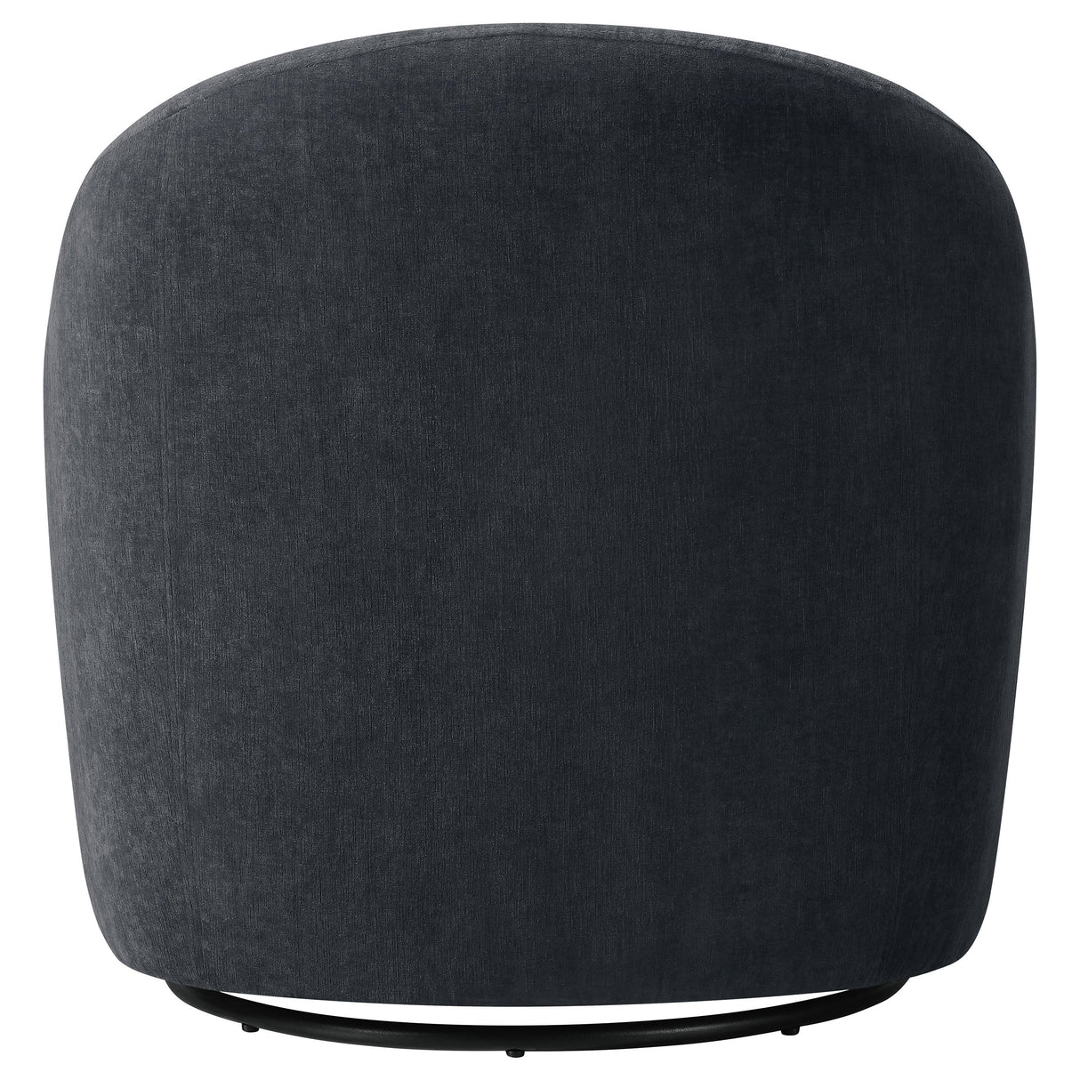 Leon Black Chenille Upholstered Swivel Accent Chair by Coaster at Eve Furniture