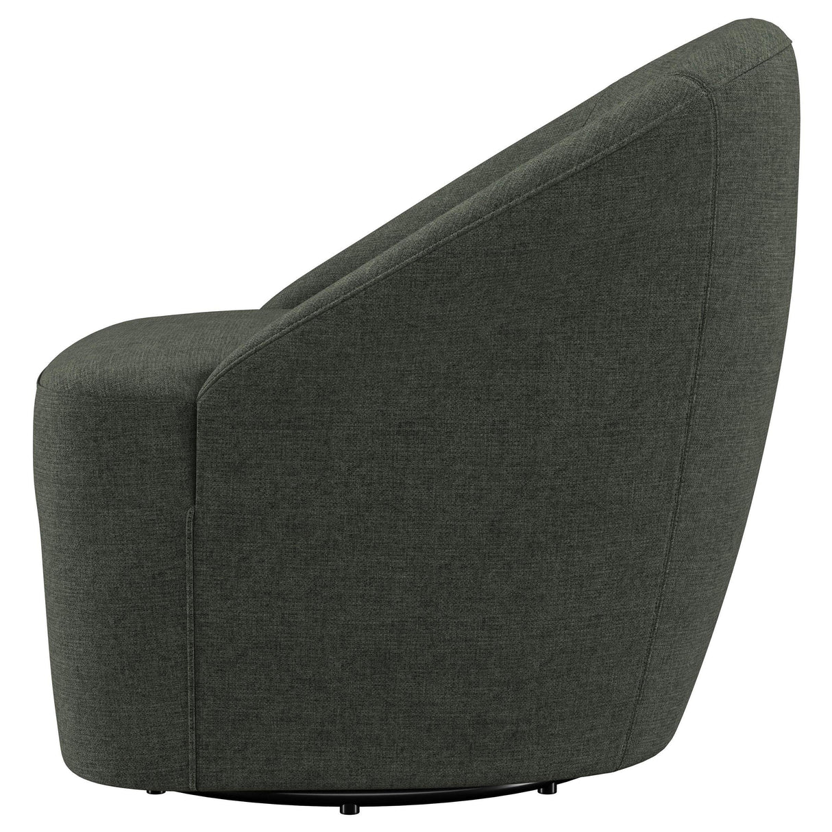 Leon Hunter Green Upholstered Accent Swivel Barrel Chair by Coaster at Eve Furniture