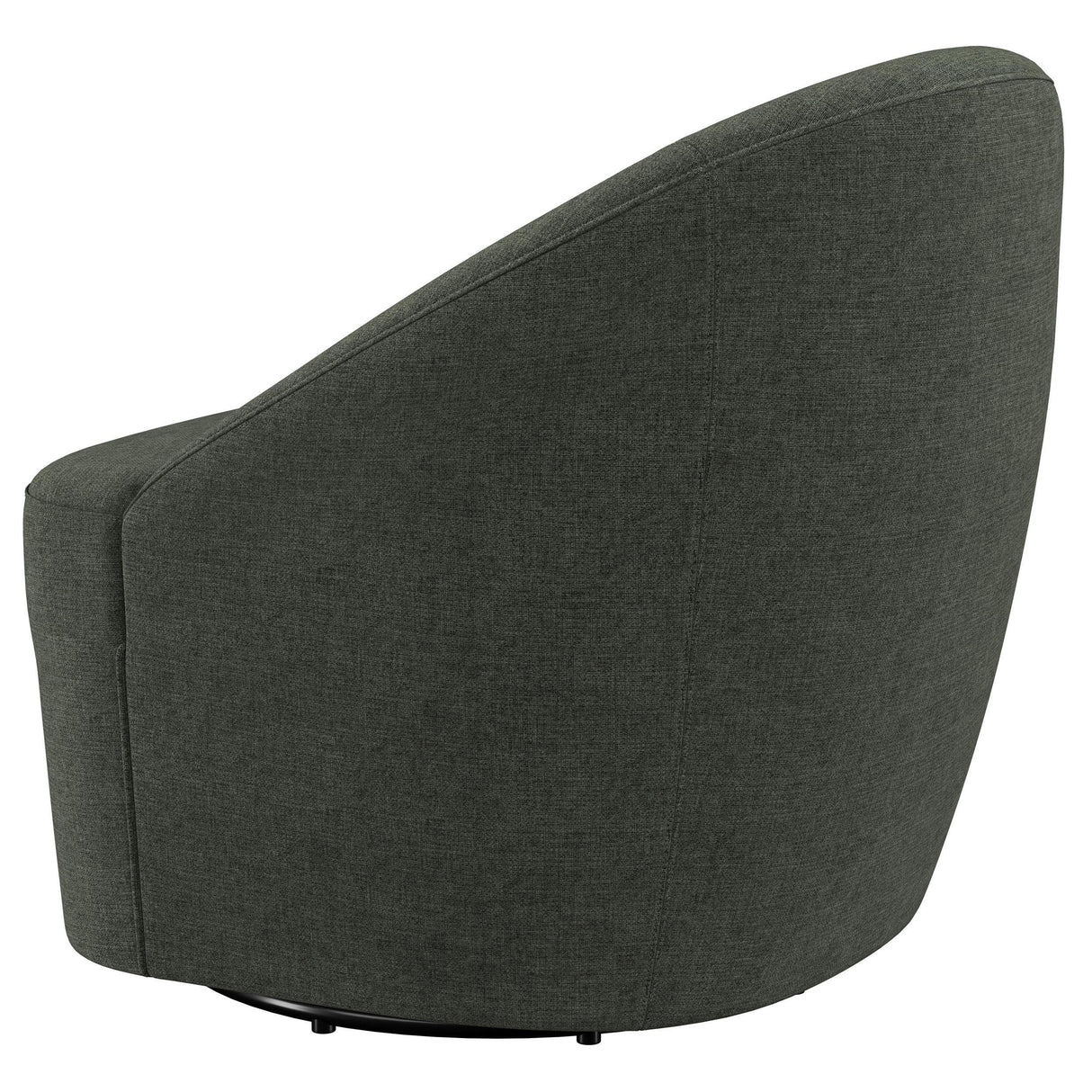 Leon Hunter Green Upholstered Accent Swivel Barrel Chair by Coaster at Eve Furniture