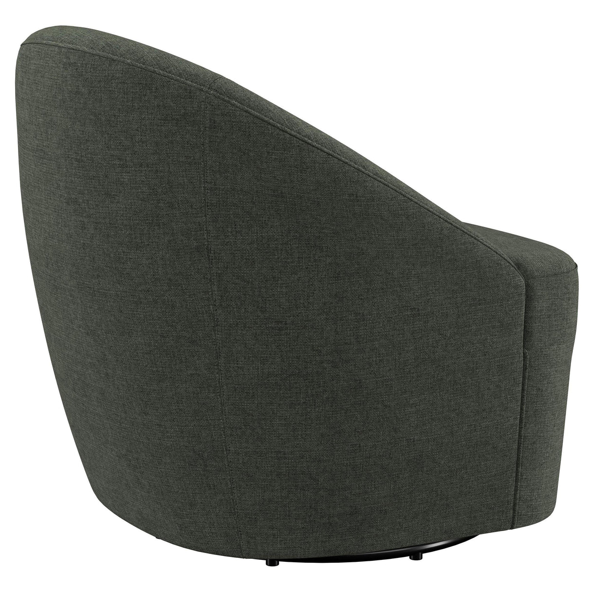 Leon Hunter Green Upholstered Accent Swivel Barrel Chair by Coaster at Eve Furniture