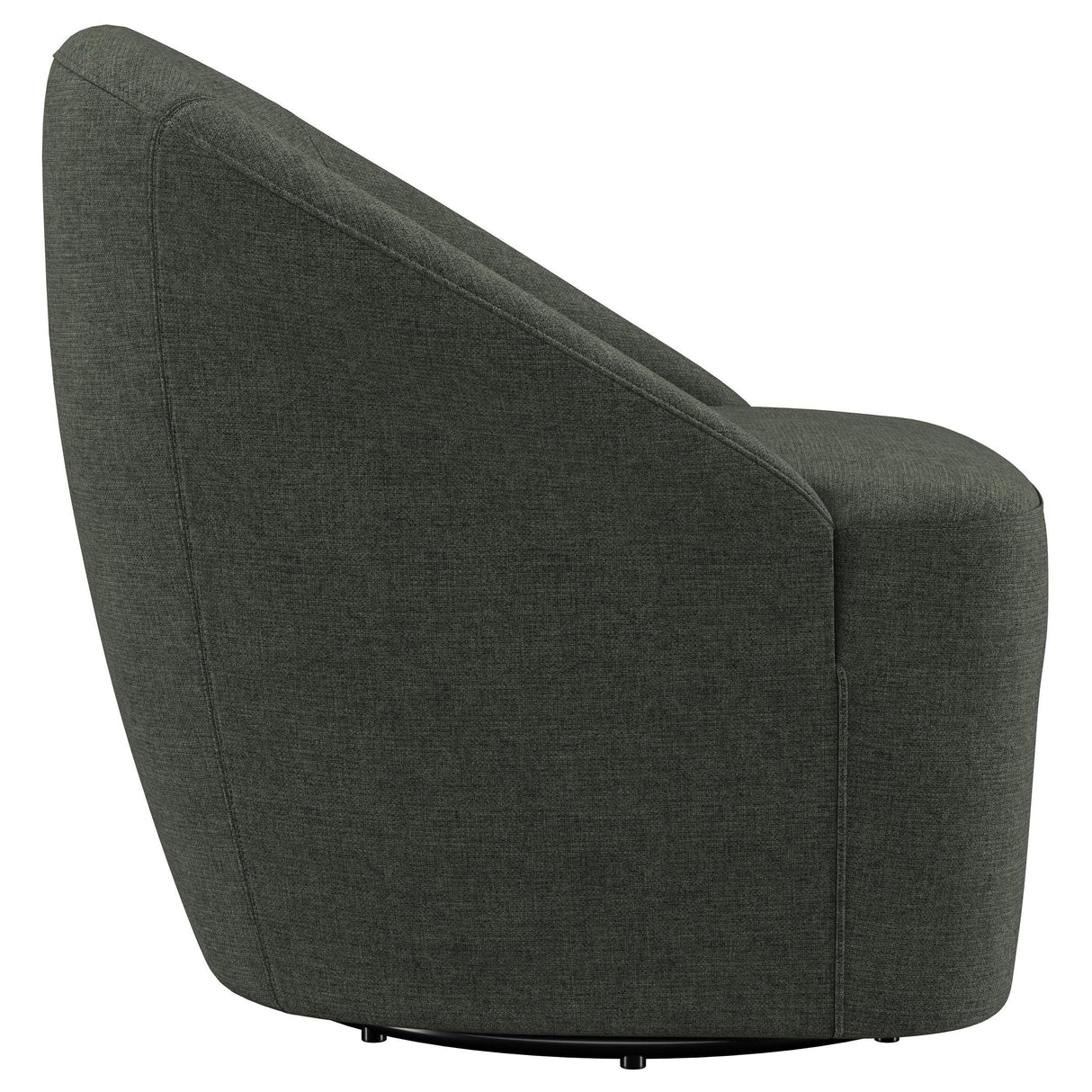 Leon Hunter Green Upholstered Accent Swivel Barrel Chair by Coaster at Eve Furniture