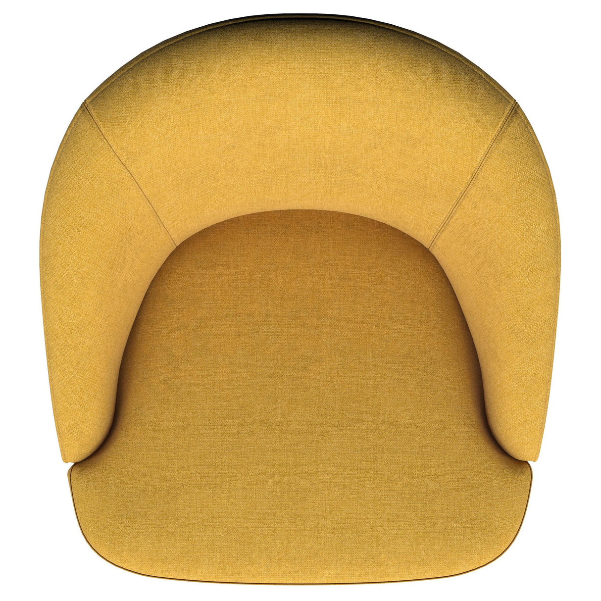 Leon Mustard Yellow Upholstered Accent Swivel Barrel Chair by Coaster at Eve Furniture
