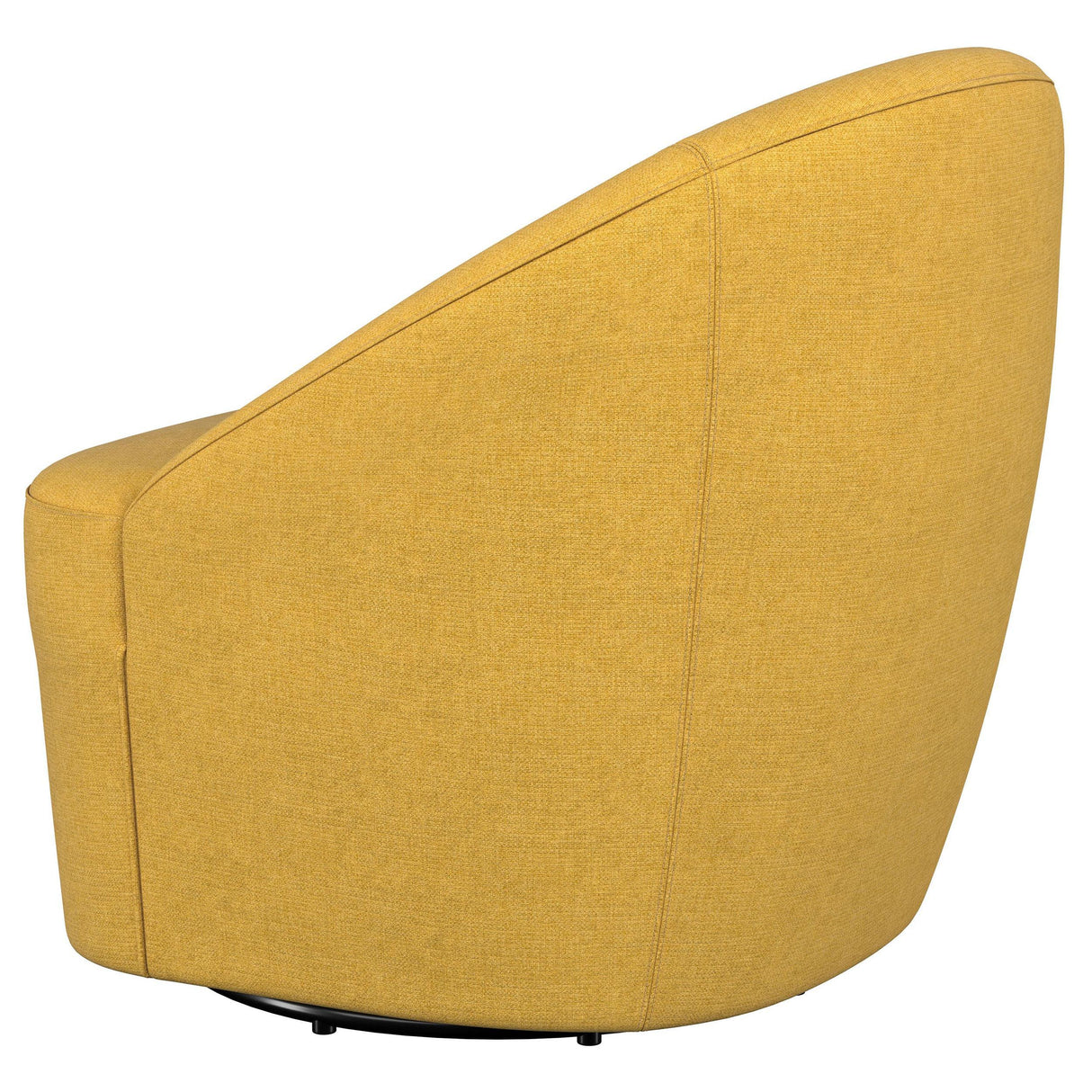 Leon Mustard Yellow Upholstered Accent Swivel Barrel Chair by Coaster at Eve Furniture