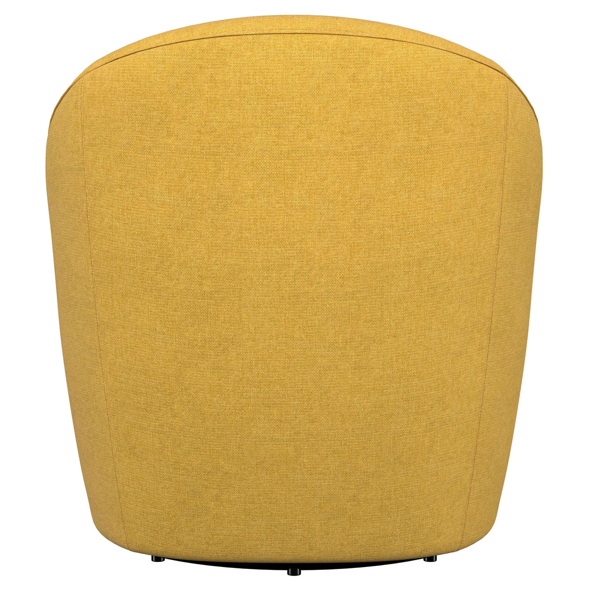Leon Mustard Yellow Upholstered Accent Swivel Barrel Chair by Coaster at Eve Furniture