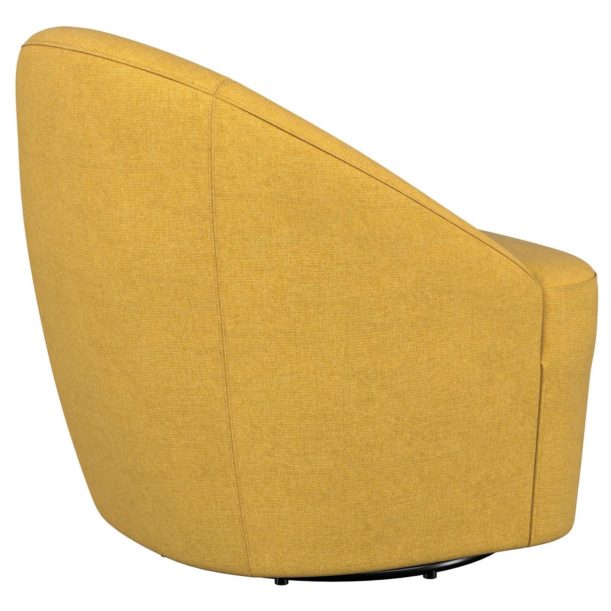 Leon Mustard Yellow Upholstered Accent Swivel Barrel Chair by Coaster at Eve Furniture