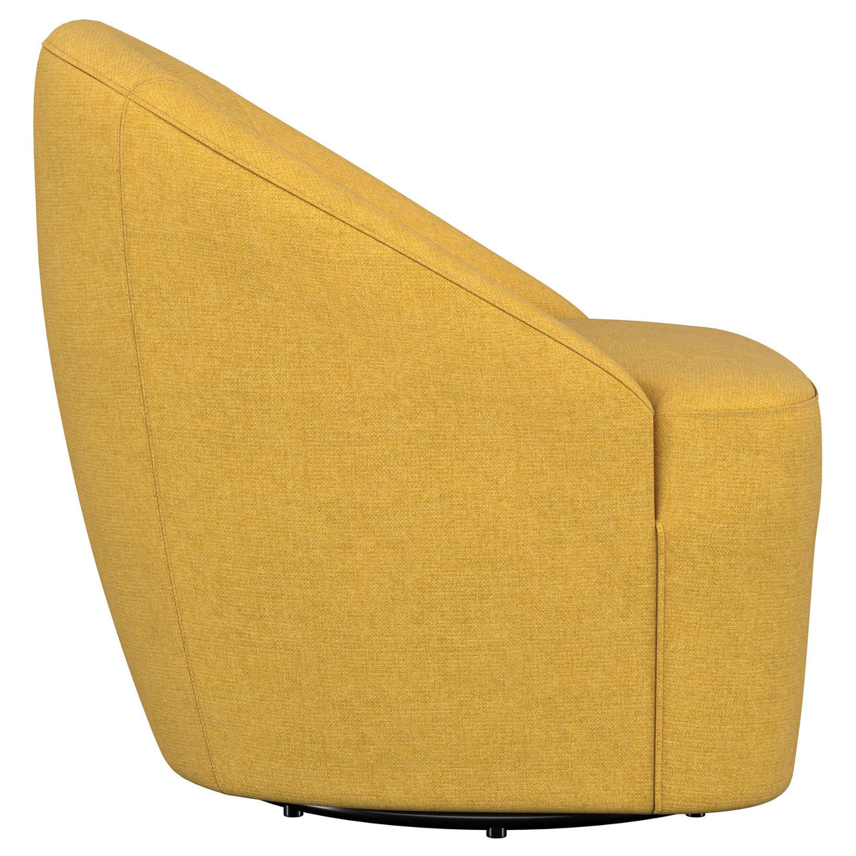Leon Mustard Yellow Upholstered Accent Swivel Barrel Chair by Coaster at Eve Furniture