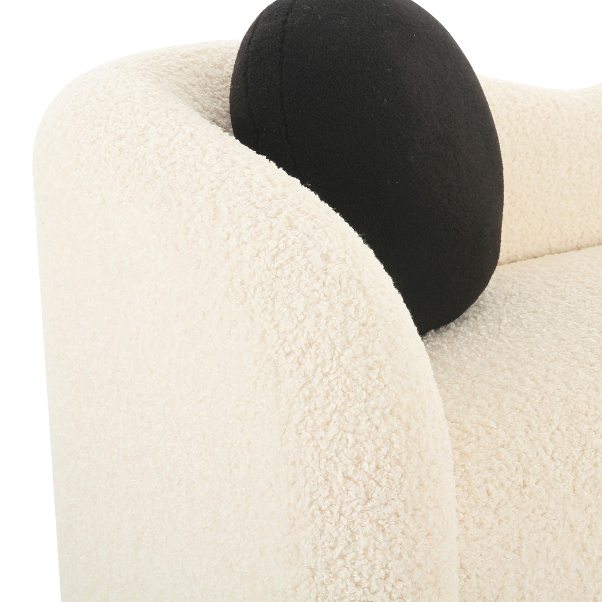 Leonie Beige Faux Shearling 84" Sofa by TOV Furniture at Eve Furniture