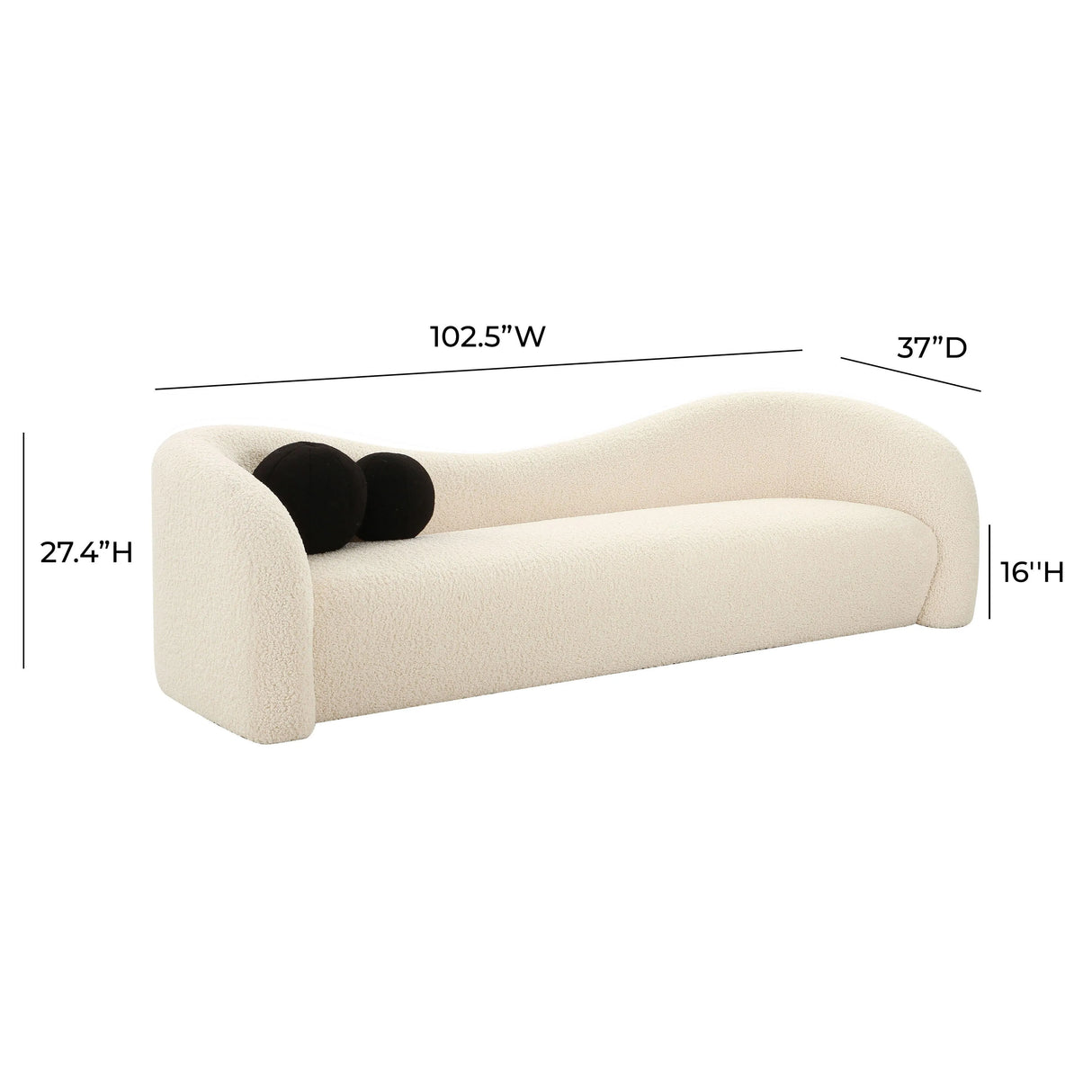 Leonie Faux Shearling Sofa by TOV Furniture at Eve Furniture
