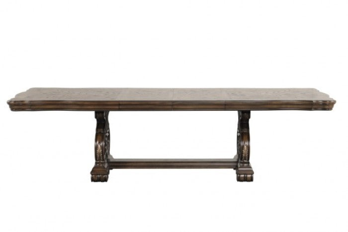 Leovanni Dark Brown 9-Piece Dining Room Set by Furniture of America at Eve Furniture