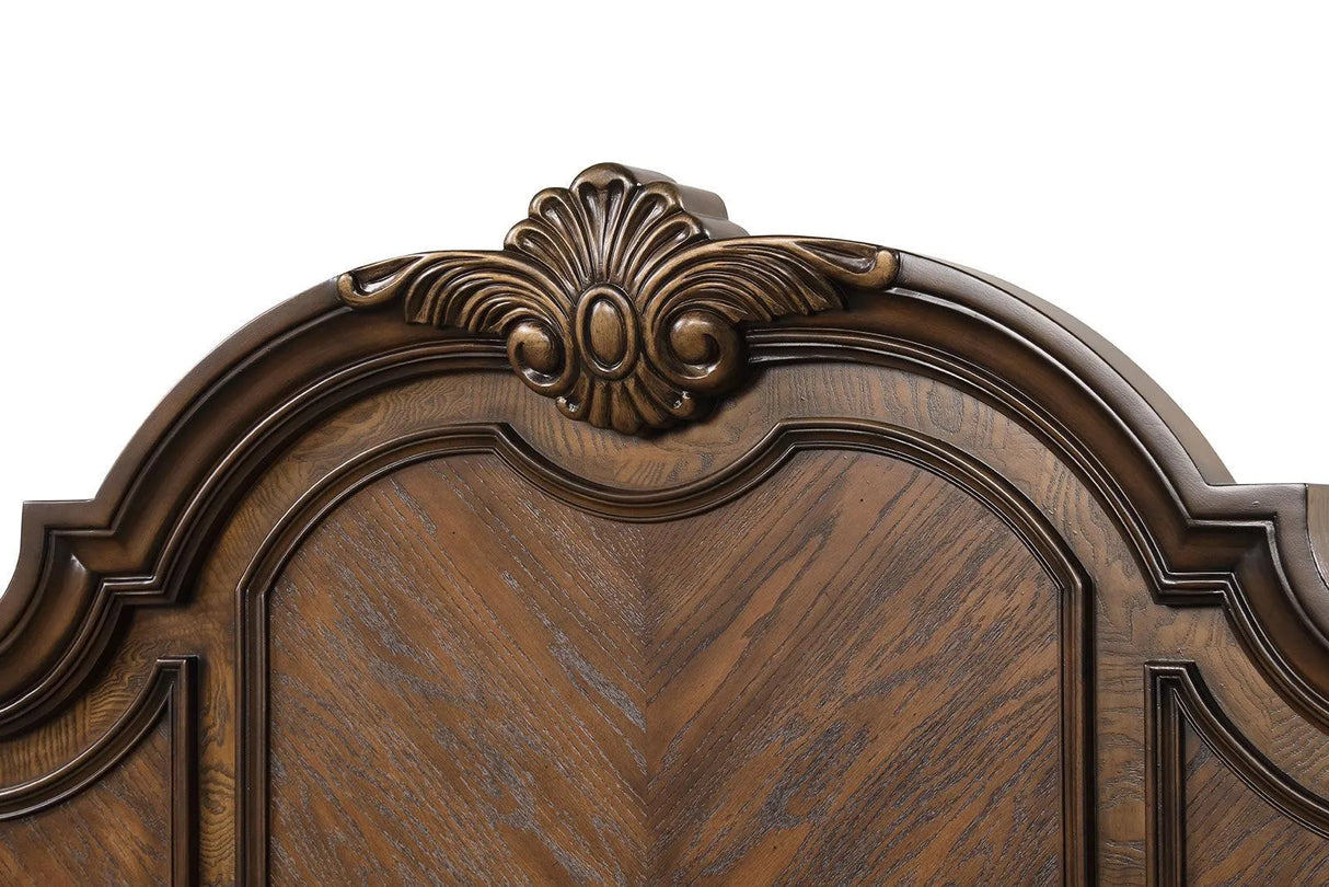 Leovanni Dark Brown Bombay King Bed by Furniture of America at Eve Furniture