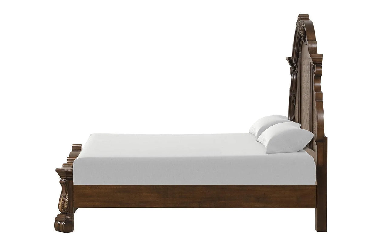 Leovanni Dark Brown Bombay King Bed by Furniture of America at Eve Furniture