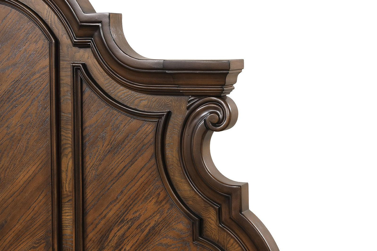 Leovanni Dark Brown Bombay King Bed by Furniture of America at Eve Furniture