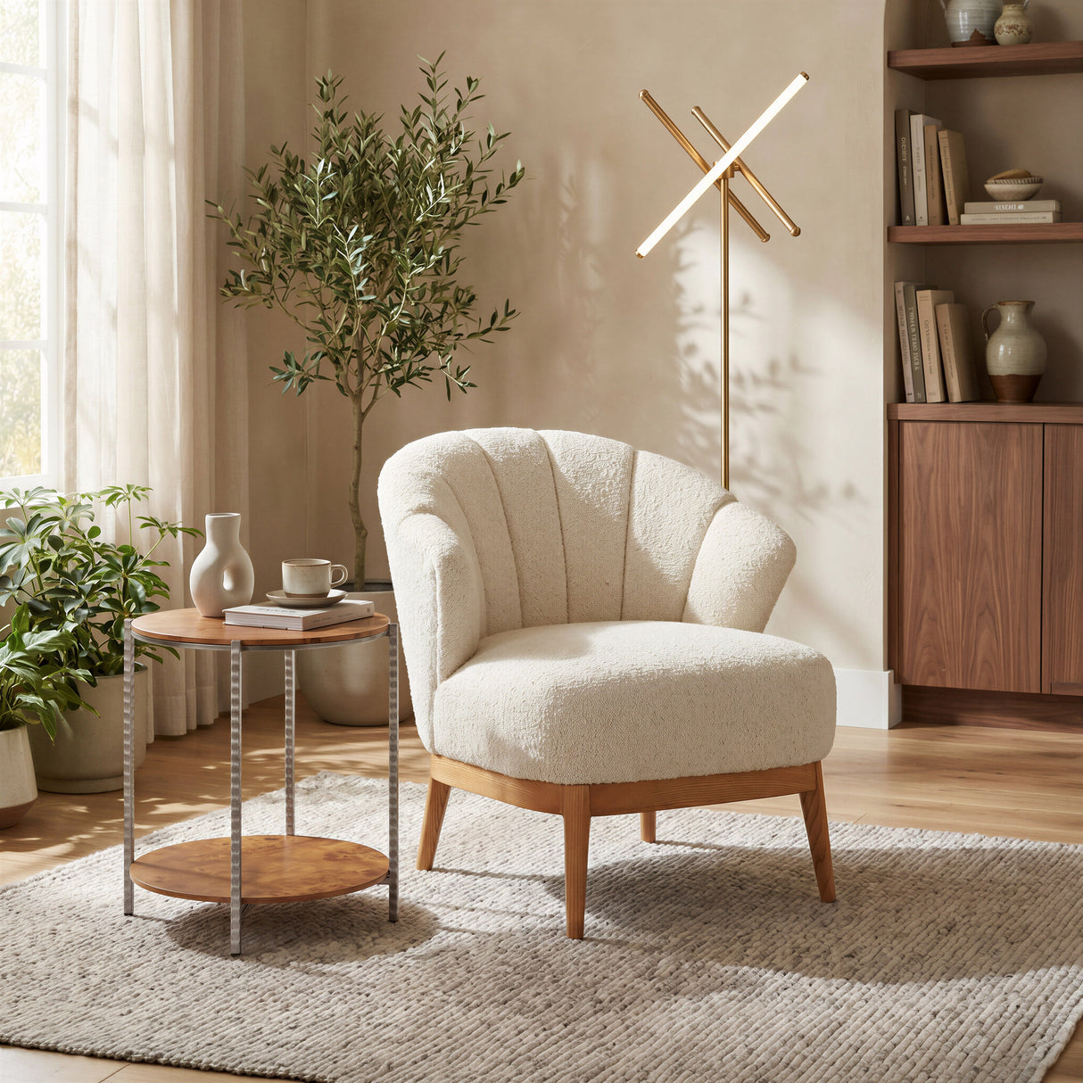 Leque Tawny Beige Accent Chair by Zuomod at Eve Furniture