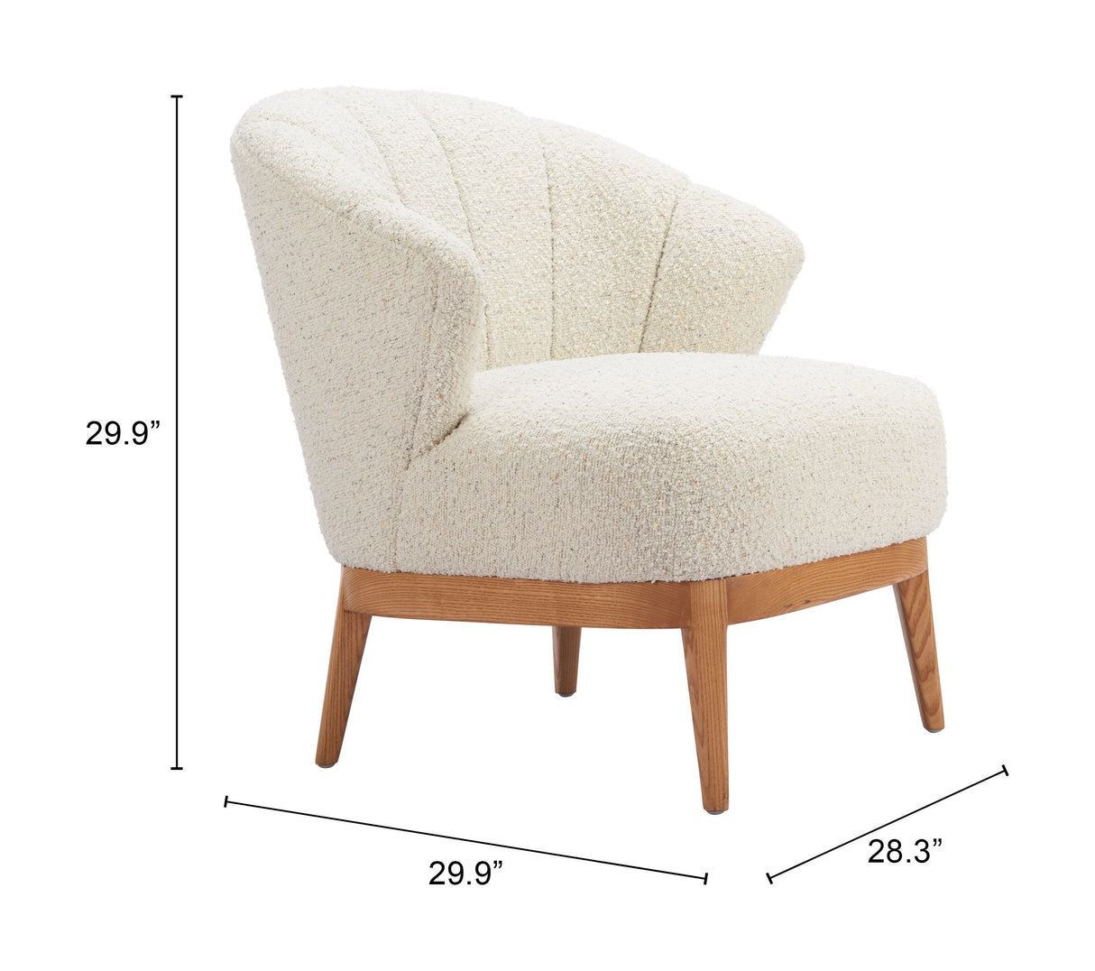 Leque Tawny Beige Accent Chair by Zuomod at Eve Furniture