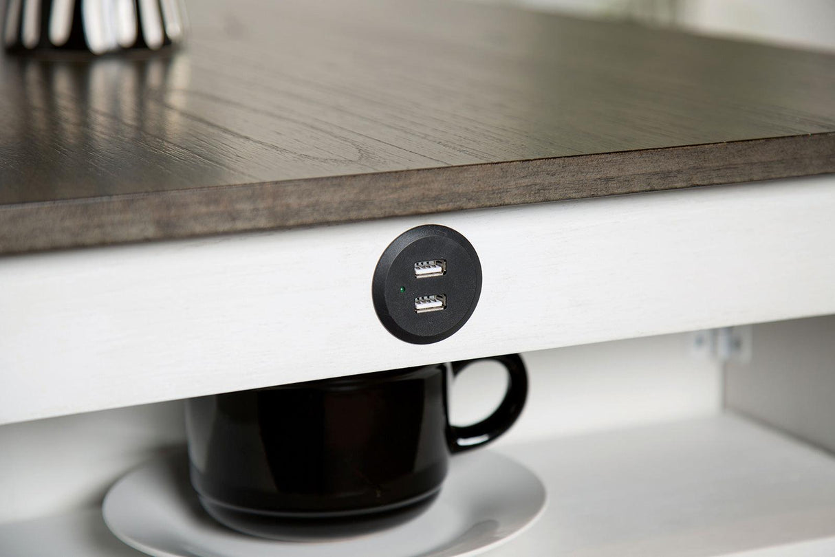 Lescles White/Gray 3 Pc Counter Ht Set (1 Table + 2 Chairs) by Furniture of America at Eve Furniture